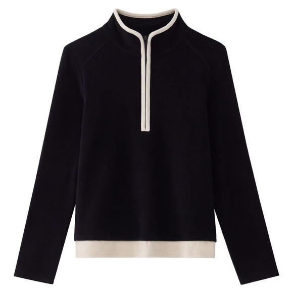 lululemon athletica Black and Cream High Neck Sweater - Picture 1 of 1